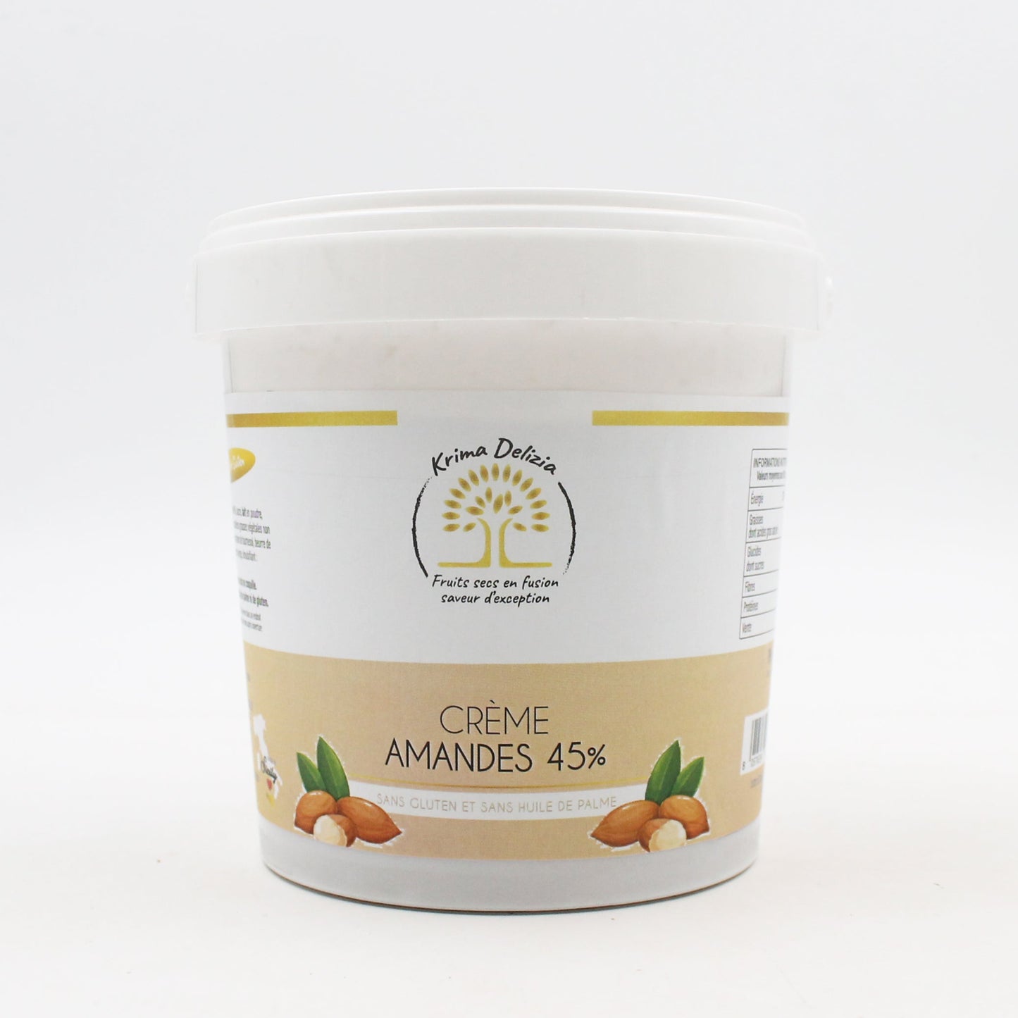 KRIMA DELIZIA – CRÈME AMANDES 45% 1kg - Krima Delizia