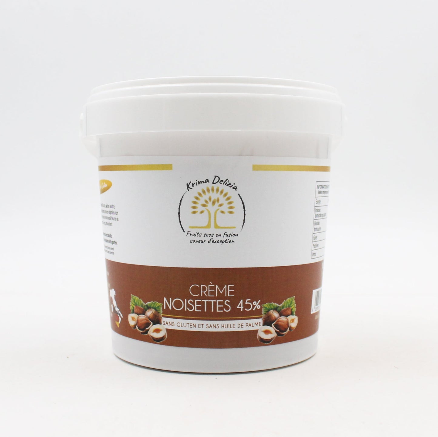 KRIMA DELIZIA – CRÈME NOISETTES 45% 1Kg - Krima Delizia