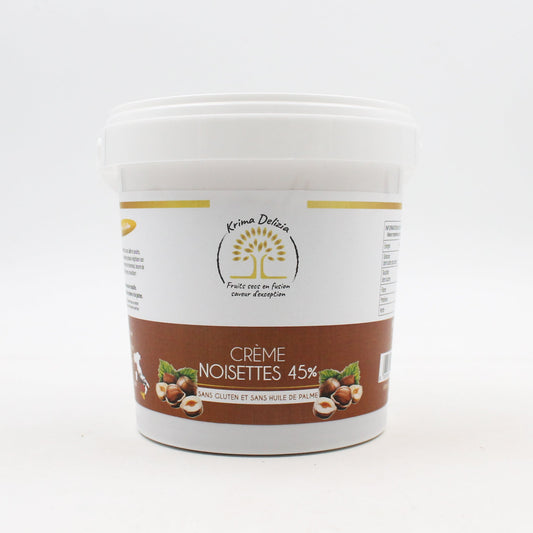 KRIMA DELIZIA – CRÈME NOISETTES 45% 1Kg - Krima Delizia