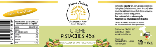 KRIMA DELIZIA – CRÈME PISTACHE 45% 1KG - Krima Delizia